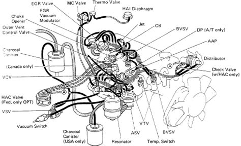 Amazon's choice for toyota 22re engine. Vacuum hose diagram for 1987 22r toyota pick up