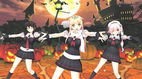 L < ß ® r ç /jóï 【MMD艦これ】Happy Halloween by夕立 時雨 春雨 - YouTube