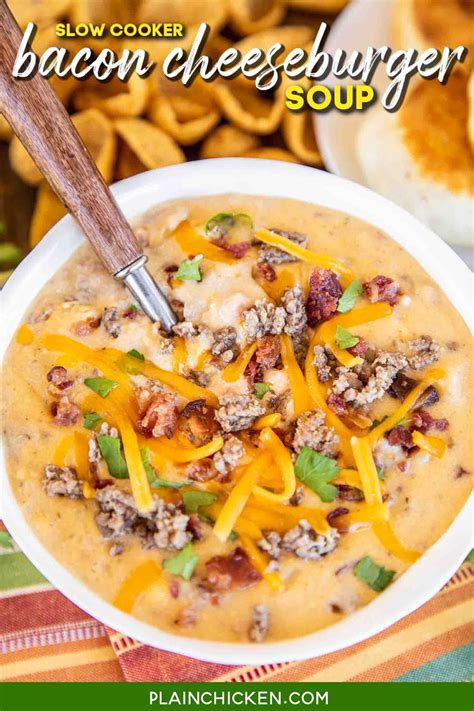 Check spelling or type a new query. Crockpot Bacon Cheeseburger Soup - Slow Cooker ...