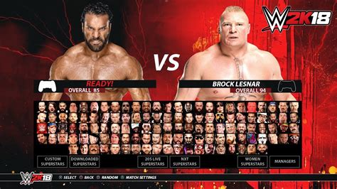 Visual concepts , yuke's co., ltd publisher: WWE 2K18 PS3 & XBOX 360 - Roster, Main Menu Select, Game ...