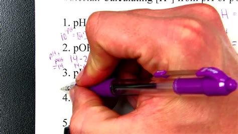 The logarithmic measure of concentration or activity of hydroxide ion, in the solution is termed as. Calculating Hydrogen Ion Concentration - YouTube