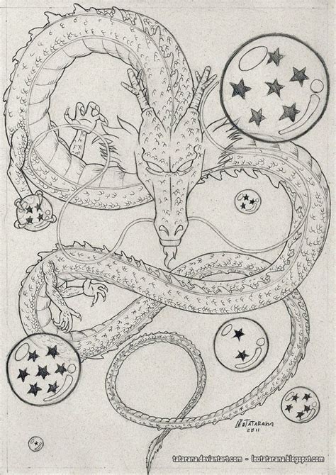 Dragon ball tattoos are the latest wave in the signature franchise's amazing mythology. cool shenron sketch | shenron | Pinterest | Sketches