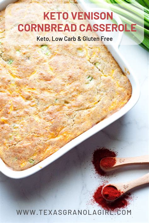 Savory ground beef, marinara and different cheeses and no this keto mexican casserole has zucchini and ground beef. Keto Cornbread Casserole with Ground Venison | Texas ...