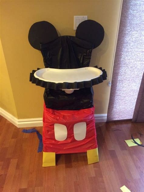 Find exactly the party supplies, decorations. high chair decor for Mickey Mouse themed 1st birthday ...