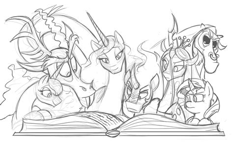 My redesigns for celestia and luna are finished! #731418 - artist:mickeymonster, black and white, discord ...