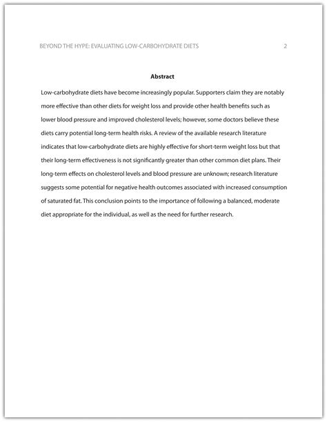 Fillable abstract format for project. Formatting a Research Paper