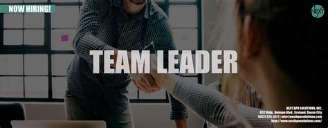 If you've ever trained or mentored. TEAM LEADER | NEXT BPO Solutions | Business Process ...