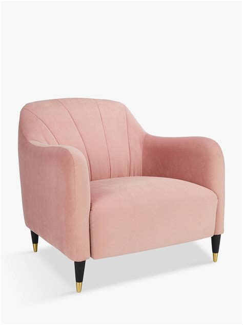 Buy john lewis dining chairs and get the best deals at the lowest prices on ebay! John Lewis & Partners Meghan Fluted Back Velvet Armchair, Dark Leg, Aquaclean Harriet Rose ...