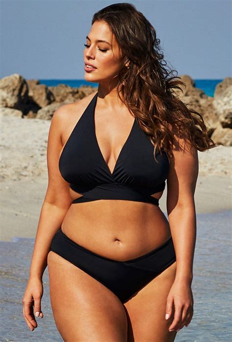 Watch plumper ashley gets laid! Ashley Graham x Swimsuits For All Ambassador Black Wrap ...