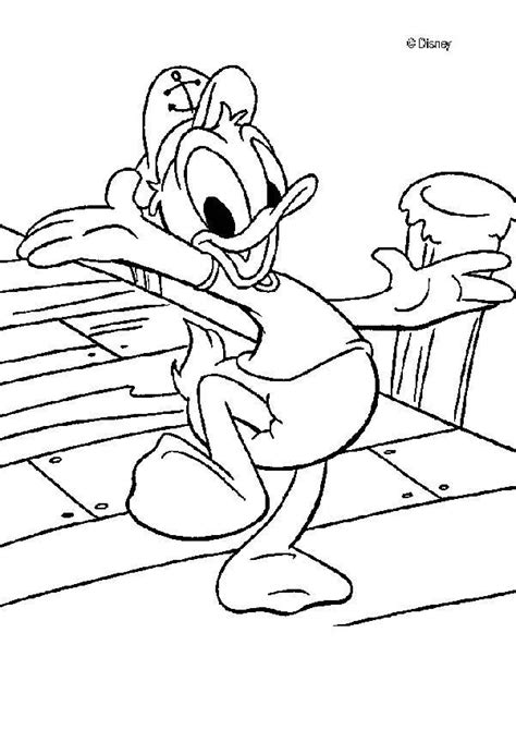 Coloring is a fun way for kids to be creative and learn how to draw and use the colors. Disney Donald Duck Coloring Page | Disney coloring pages ...