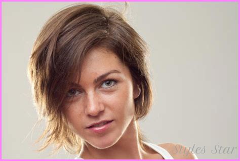 This short haircut for thick hair packs a serious punch. Cute medium short haircuts for thick hair - Star Styles ...