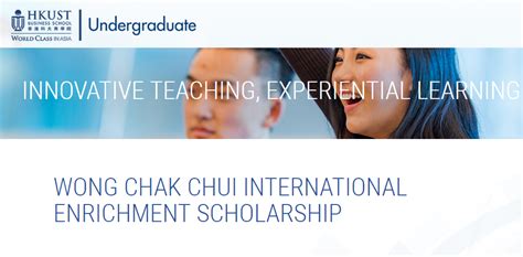 The scholarship open for students who have offered a seat in a full. Wong Chak Chui International Enrichment Scholarship 2018 ...