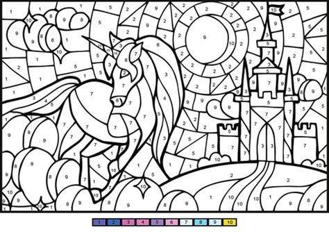 These coloring sheets are also perfect for unicorn themed parties. Unicorn Color by Number | Free Printable Coloring Pages