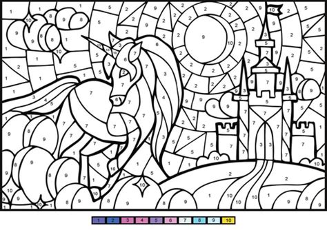 These coloring sheets are also perfect for unicorn themed parties. Unicorn Color by Number | Free Printable Coloring Pages