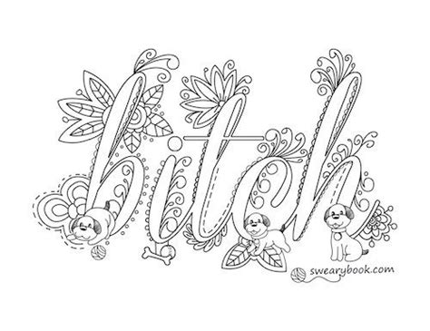 This swear word coloring page makes. 331 best images about Coloring book dogs on Pinterest ...