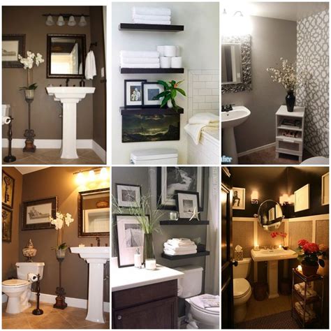 Half bathrooms offer the excellent possibility to display your ideas and styles. My Half bathroom decor inspirations! #bathroom #decorating ...