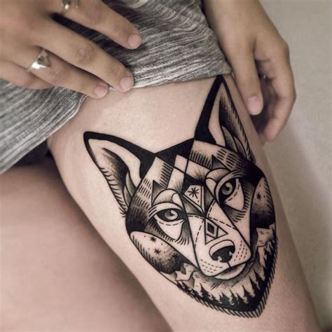 It represents a human being; 45 Awesome Tribal Lone Wolf Tattoo Designs & Meanings ...