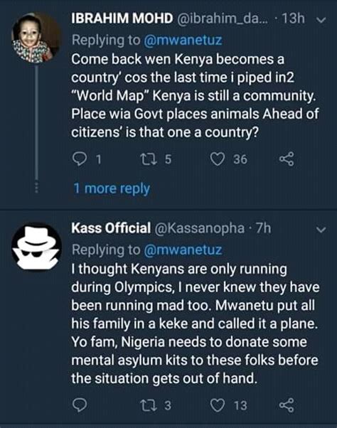 Kot are establishing themselves as the continental bullies, taking on different countries with little or no provocation. Twitter War: Nigeria Vs Kenya (Photos) - Travel - Nigeria