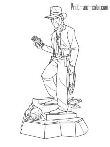 Indiana jones is the lead character in a series of motion pictures and television series and other media. Indiana Jones coloring pages (With images) | Indiana jones ...