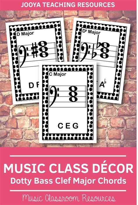 He started off playing and learning for fun but has more recently being going through his grades. Help your students learn music theory with this set of 12 dotty background Bass Clef Major Chord ...