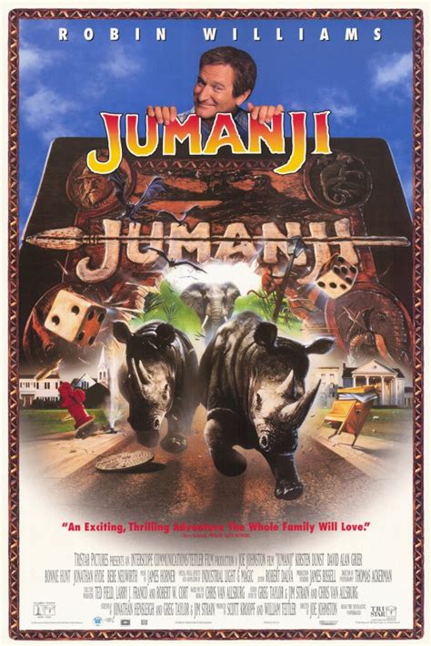 Jumanji is a strange and mystery game box. Jumanji (1995) Review - Views from the Sofa