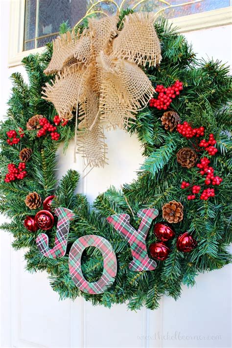 The day is celebrated on different days in different parts of the world. JOY Christmas Wreath | Domestically Creative