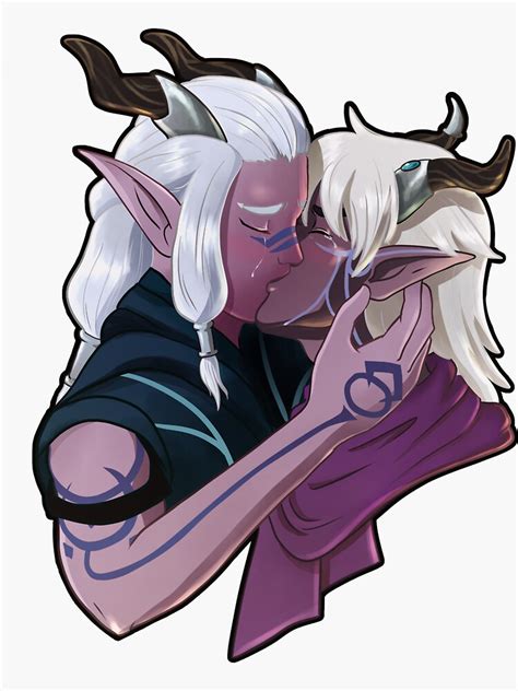 Then just save your new logo on to your computer! "Runaan & Ethari Kiss" Sticker by tanbi-no-kami | Redbubble