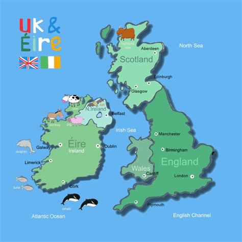 Most of the mountainous parts of the uk including much of scotland, wales. Its's a jungle in here!: Kids Map Of The UK & Ireland