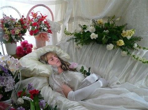 Use them in commercial designs under lifetime, perpetual & worldwide rights. Woman in her open casket at a fantasy funeral. | Dead ...