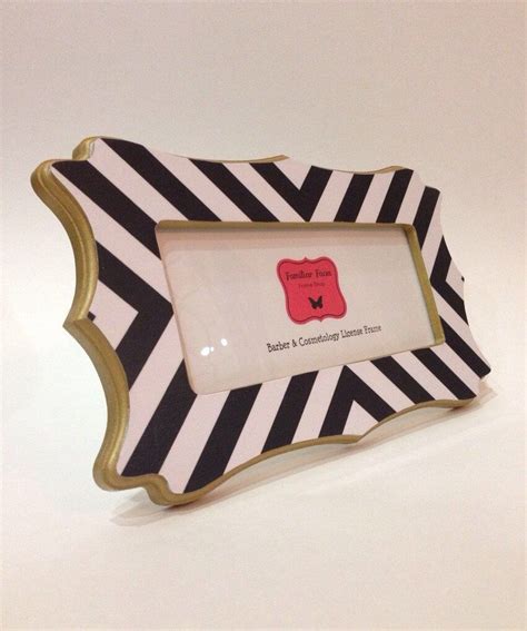 Top picks related reviews newsletter. Barber & Cosmetology License Frame Black and White Stripes ...