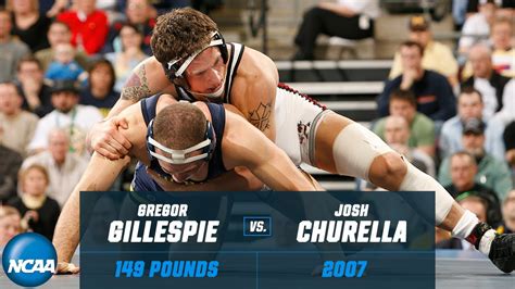 Gillespie prepared to put on a show in brooklyn. Gregor Gillespie vs. Josh Churella: 2007 NCAA title match ...