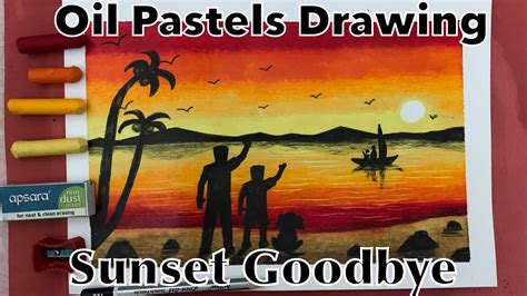 How to make a pastel portrait step by step (read description). Easy Sunset Drawing in Oil Pastels | For Beginners ...