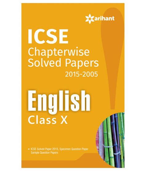 ICSE Chapterwise Solved Papers (2015-2005) English Class ...