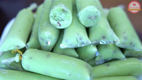 The flesh of the bean pod has a texture reminiscent of cotton candy and the flavor is like that of vanilla ice cream! ការ៉េមសណ្តែកខៀវ Green Bean Ice cream - YouTube