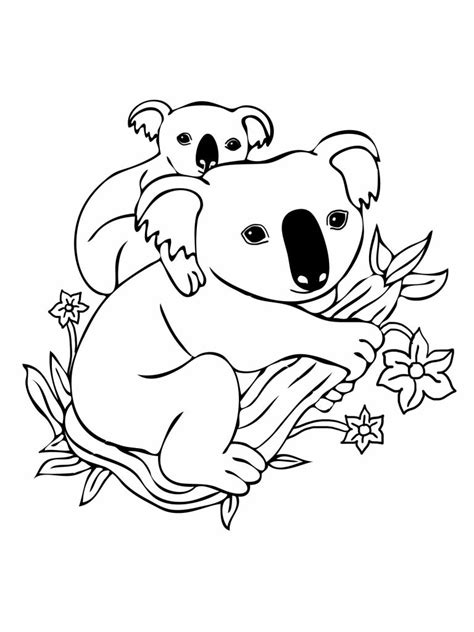 The dog and her children. Free Printable Koala Coloring Pages For Kids