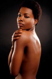 But not one has hard stops or rough edges; Beautiful Black Skin From the Neck Down