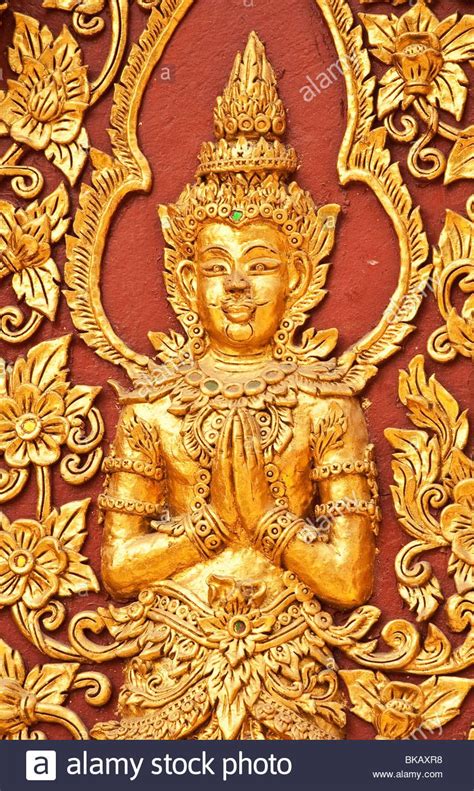 Target/home/buddha tapestry wall hangings (1279)‎. Golden Buddha figure detail on wall of Wat Mahawan Buddhist temple in Stock Photo, Royalty Free ...