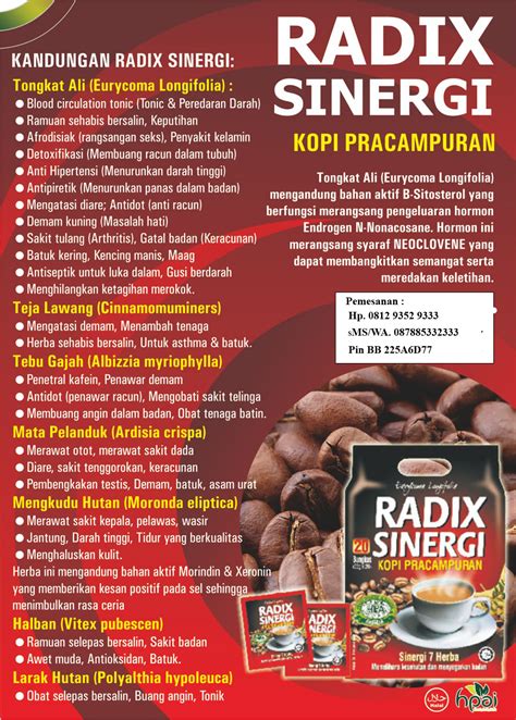 Maybe you would like to learn more about one of these? Khasiat+Kopi+Radix+HPAI.png (1144×1600) | Kesehatan alami