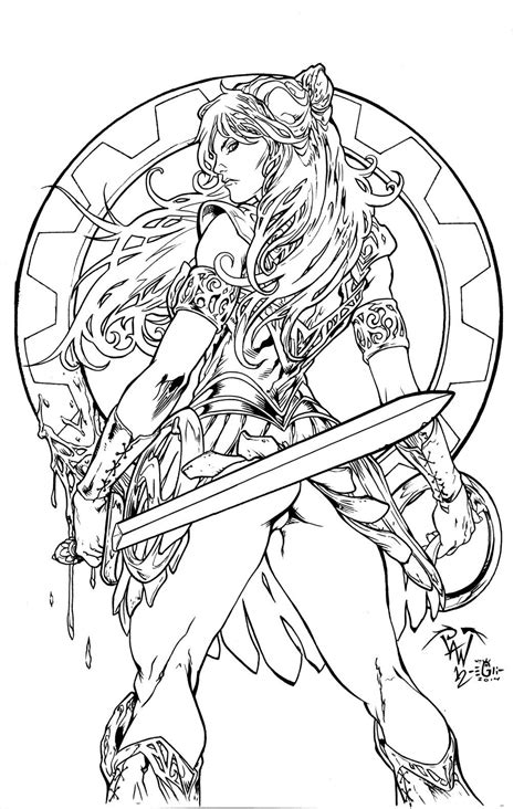 Let your child enjoy a day of coloring that is based on the fantasy series called 'warriors.' this entire set of warrior cats coloring sheets dedicated to the series is sure to capture the imagination of your child even as he colors them. XENA Warrior Princess - PANT - Egli - Inks by SurfTiki on ...