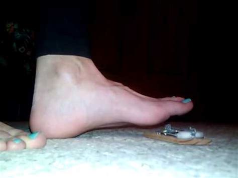 Stuffed mouse crush, i stomped on a mouse to kill it, stomp, crush & wannacrush (edited). Barefoot mousetrap! - YouTube