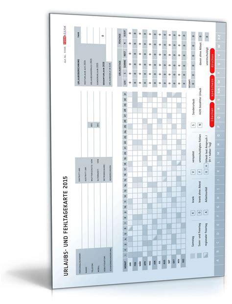 Kostenlose urlaubsantrag vorlage fur gratis urlaubsantrag vorlage auch wenn sie 14. Urlaubs- und Fehltagekarte 2015 | Muster zum Download