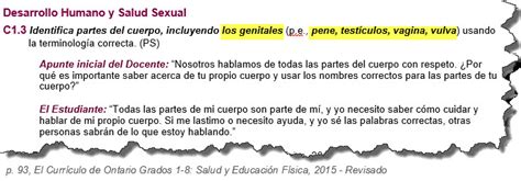 Respues del librode español6to grado. El Currículo de Educación Sexual Radical de Ontario