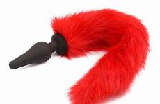 plug tail toys sex anal faux silicone butt fox sexy red