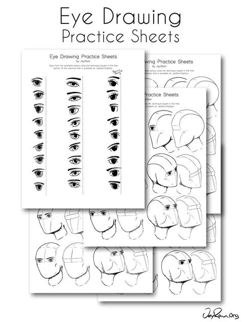 How to draw anime & game characters vol. How to Draw Eyes Step by Step for Beginners with Free PDF Worksheets — JeyRam : Character Design ...