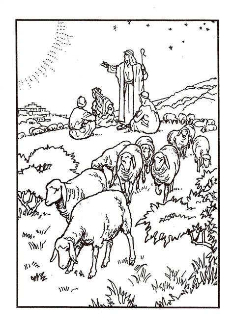 Come in a range of variations. Shepherds watching their Flocks | Bible coloring pages ...