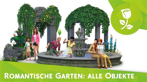 Zum allerersten mal kannst du die häuser deiner sims mit allerfeinstem gartenzubehör ausstatten. Die Sims 4: Romantische Garten-Accessoires | Alle Objekte ...