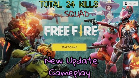 Free fire is the ultimate survival shooter game available on mobile. New Update Gameplay FREE FIRE BG | Total 24 Kills Squad ...