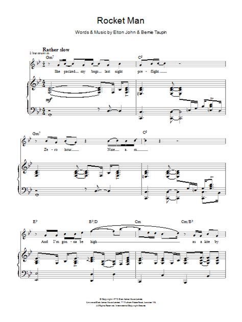 We look at how to play the same chords as elton. Rocket Man | Sheet Music Direct