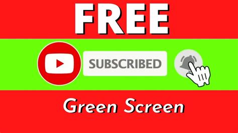 Subscribe and bell icon green screen video download; Green Screen Subscribe Button FREE DOWNLOAD - YouTube