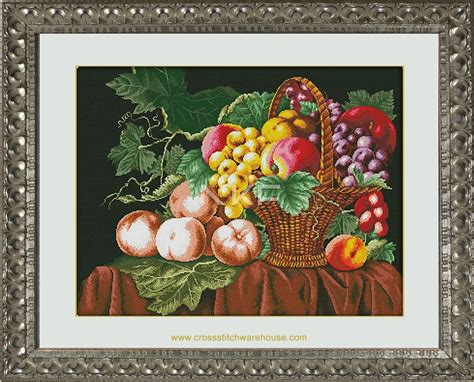 Apple cross stitch pattern pdf instant download botany cross stitch flower cross stitch nature cross stitch fruit cross stitch sampler cross. 800148 Fruit Basket... www.crossstitchwarehouse.com ...